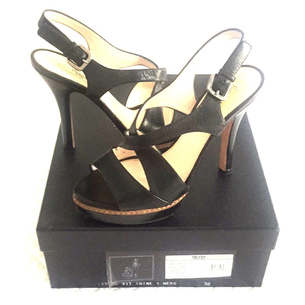 Authentic*** Prada Strappy Leather Heels sz 38